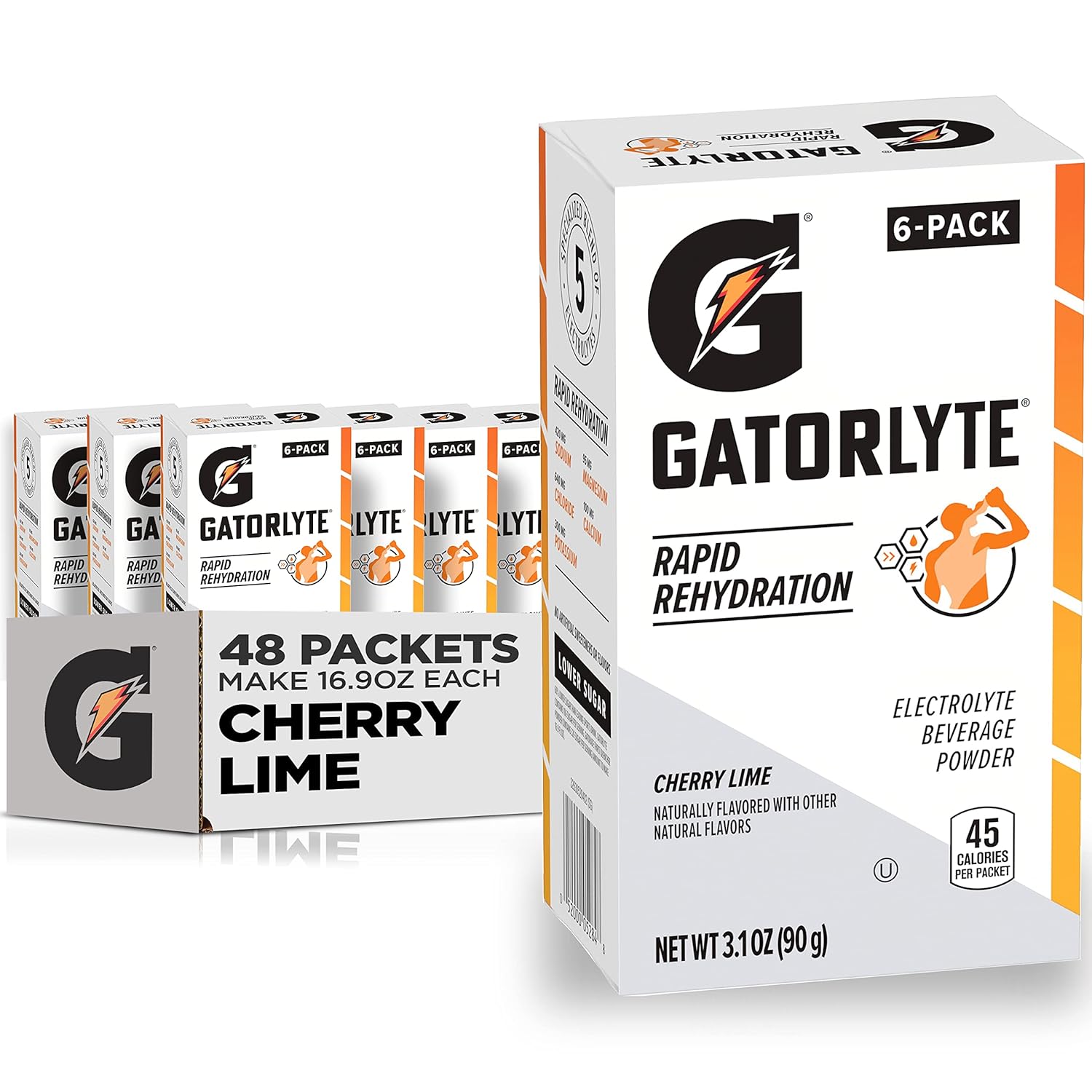 Cherry Lime Gatorlyte Powder - 48 Packets, Makes 20 Fl Oz Each