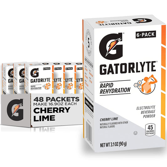 Cherry Lime Gatorlyte Powder - 48 Packets, Makes 20 Fl Oz Each