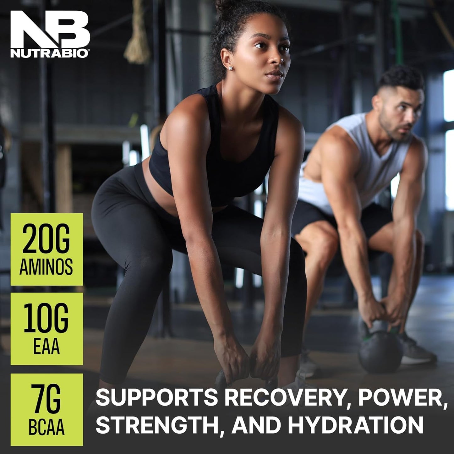 Cherry Limeade NutraBio Intra Blast BCAA EAA Electrolyte Powder - Amino Acid Supplement - Non-GMO, Gluten Free - 30 Servings