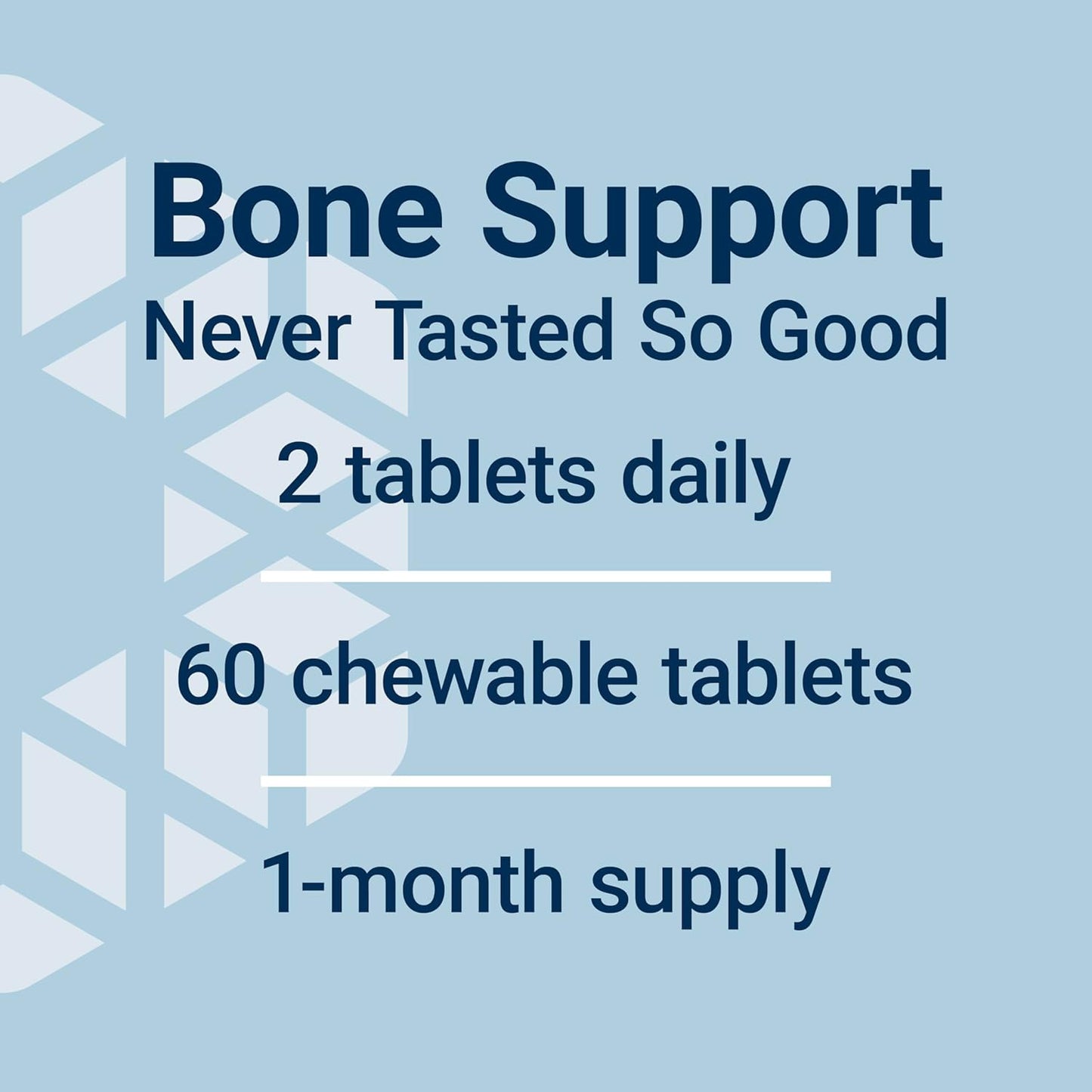 Chewable Bone Restore Calcium Supplement with Vitamin D and Minerals - Gluten Free, Non-GMO, 60 Tablets