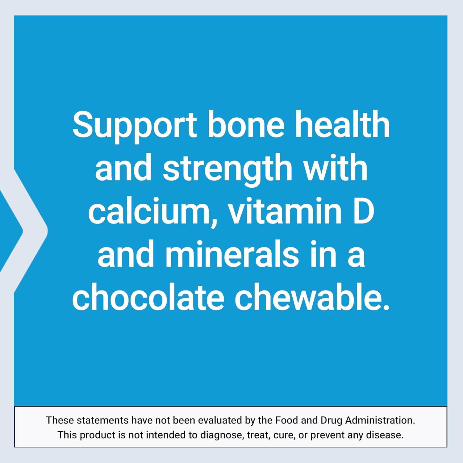 Chewable Bone Restore Calcium Supplement with Vitamin D and Minerals - Gluten Free, Non-GMO, 60 Tablets