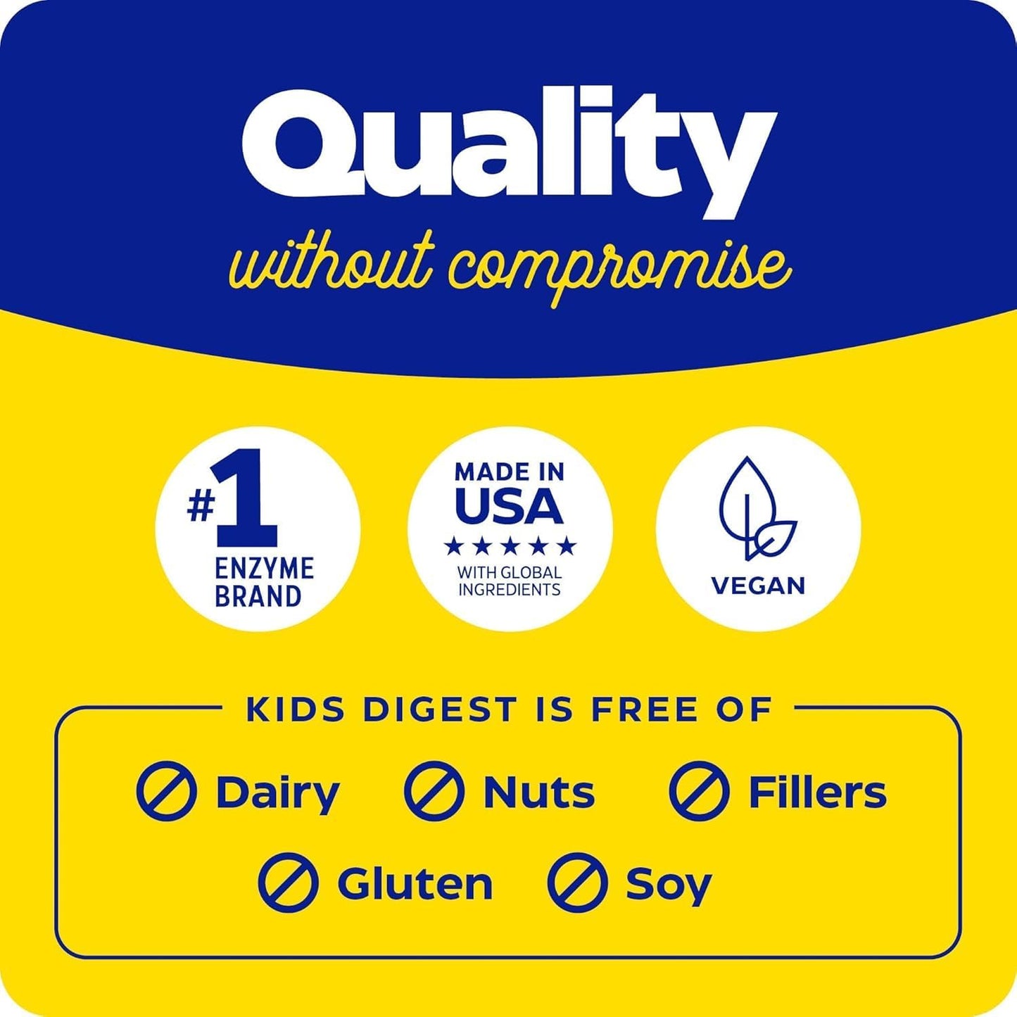Chewable Digestive Enzymes for Kids - Natural Fruit Punch Flavor - 60 Servings