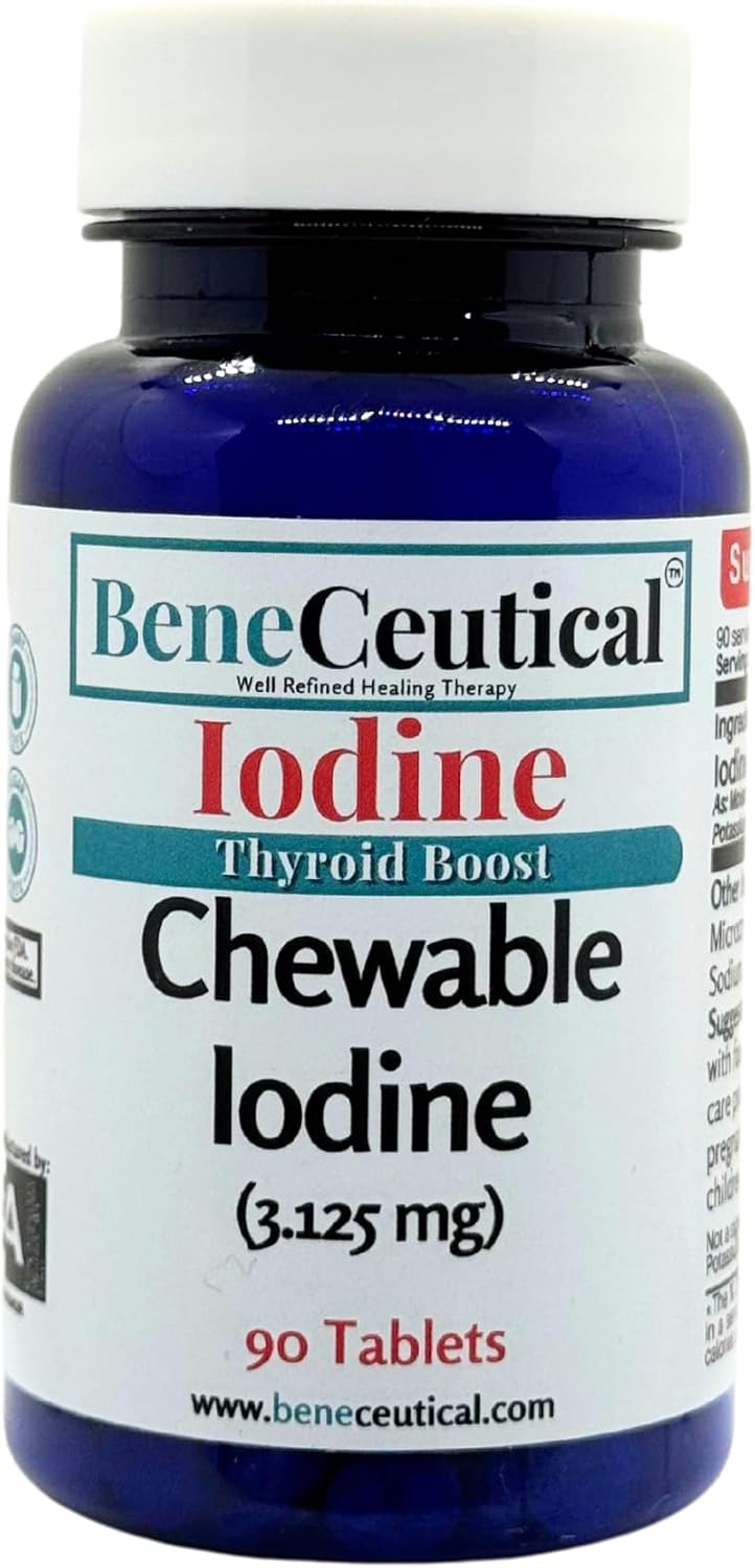 Chewable Iodine Thyroid Boost Supplement - 3.5mg, 90 Count - Beneceutical