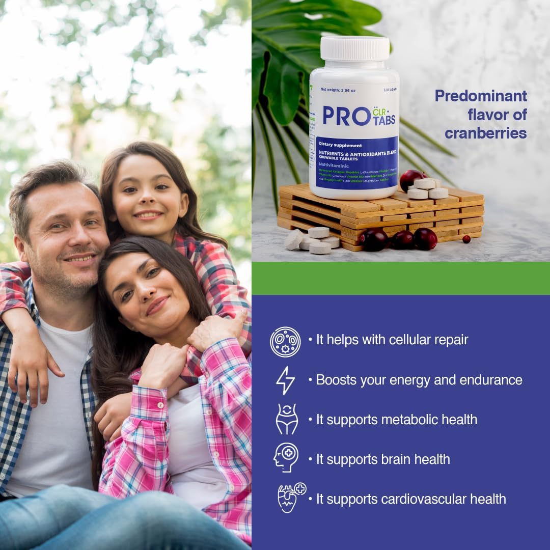 Chewable Multinutrient Supplement with Hydrolyzed Collagen Peptides, Krill Oil, and Vitamins - 120 Tablets