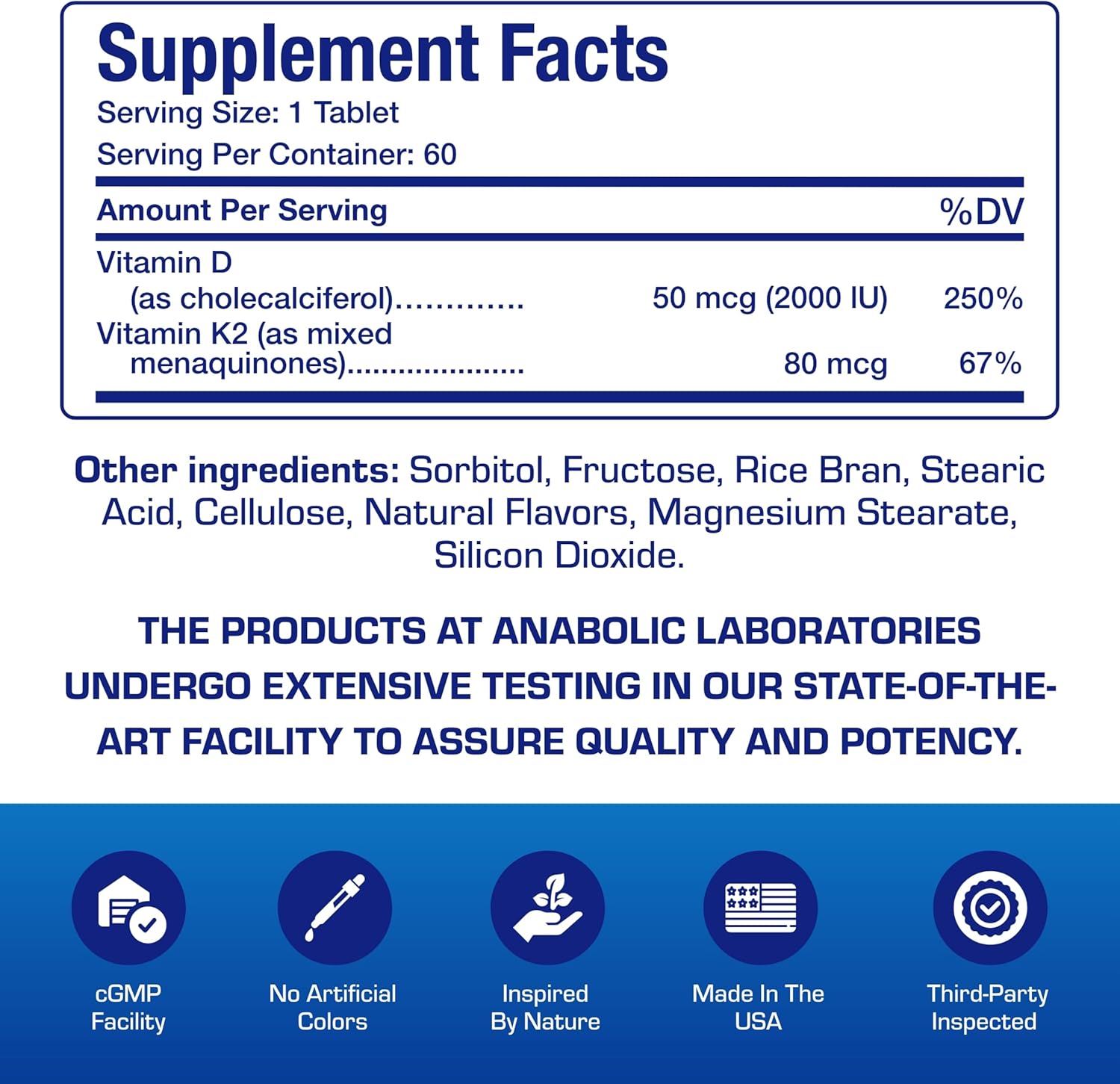 Chewable Vitamin D and K2 Supplement for Bone, Teeth, Mood, and Immune Support - 2000IU D3 K2 with Calcium Absorption - Vegetarian Cinnamon Flavor - 60 Day Supply