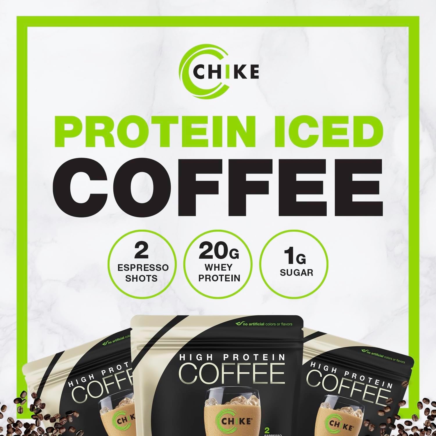 Chike Vanilla High Protein Iced Coffee - 20g Protein, 2 Shots Espresso, 1g Sugar - Keto & Gluten Free - 14 Servings