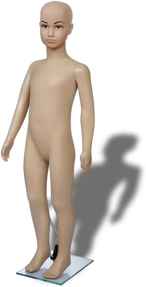 Child Mannequin with 21.7" Bust, 24" Hips, 20.1" Waist, 43.3" Height - Beige Color, Fitment Verified