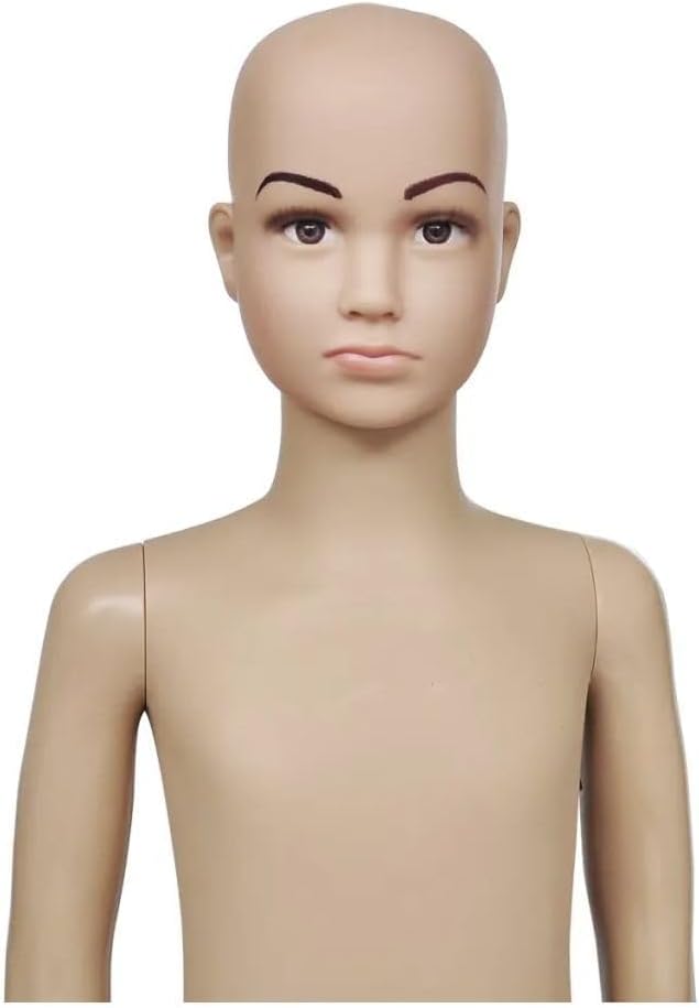 Child Mannequin with 21.7" Bust, 24" Hips, 20.1" Waist, 43.3" Height - Beige Color, Fitment Verified