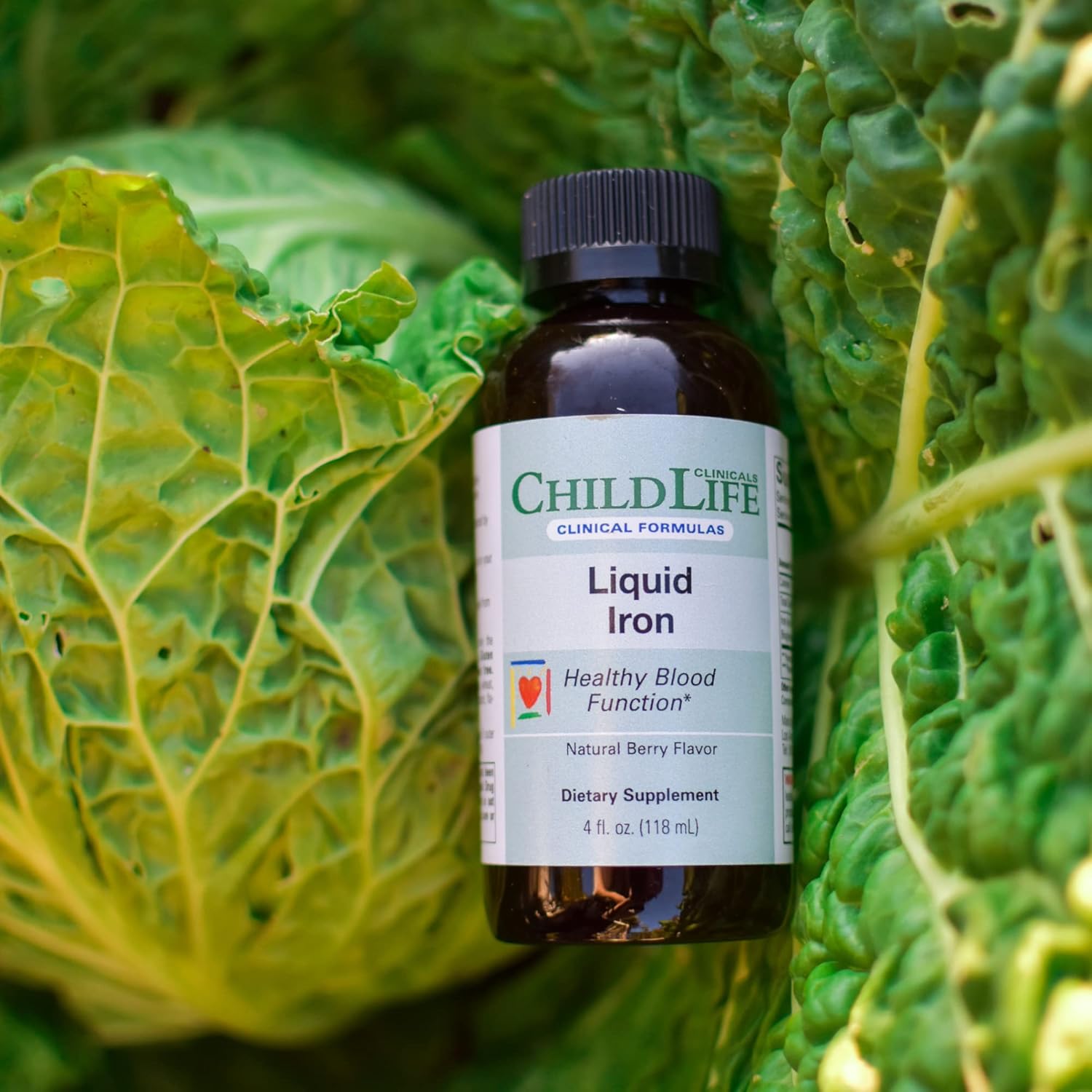 ChildLife Essentials Liquid Iron - All-Natural Iron Supplement for Kids, Supports Healthy Blood Function, Gluten-Free Iron Drops for Infants - Natural Berry Flavor, 4 Fl Oz Bottle