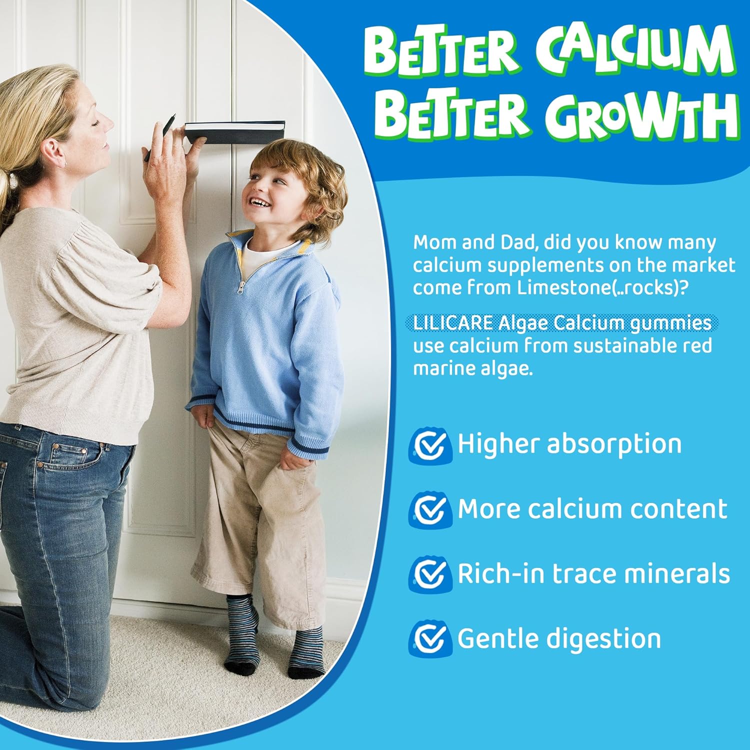Children's Bone Health & Energy Support Bundle - Calcium & Iron Supplements
