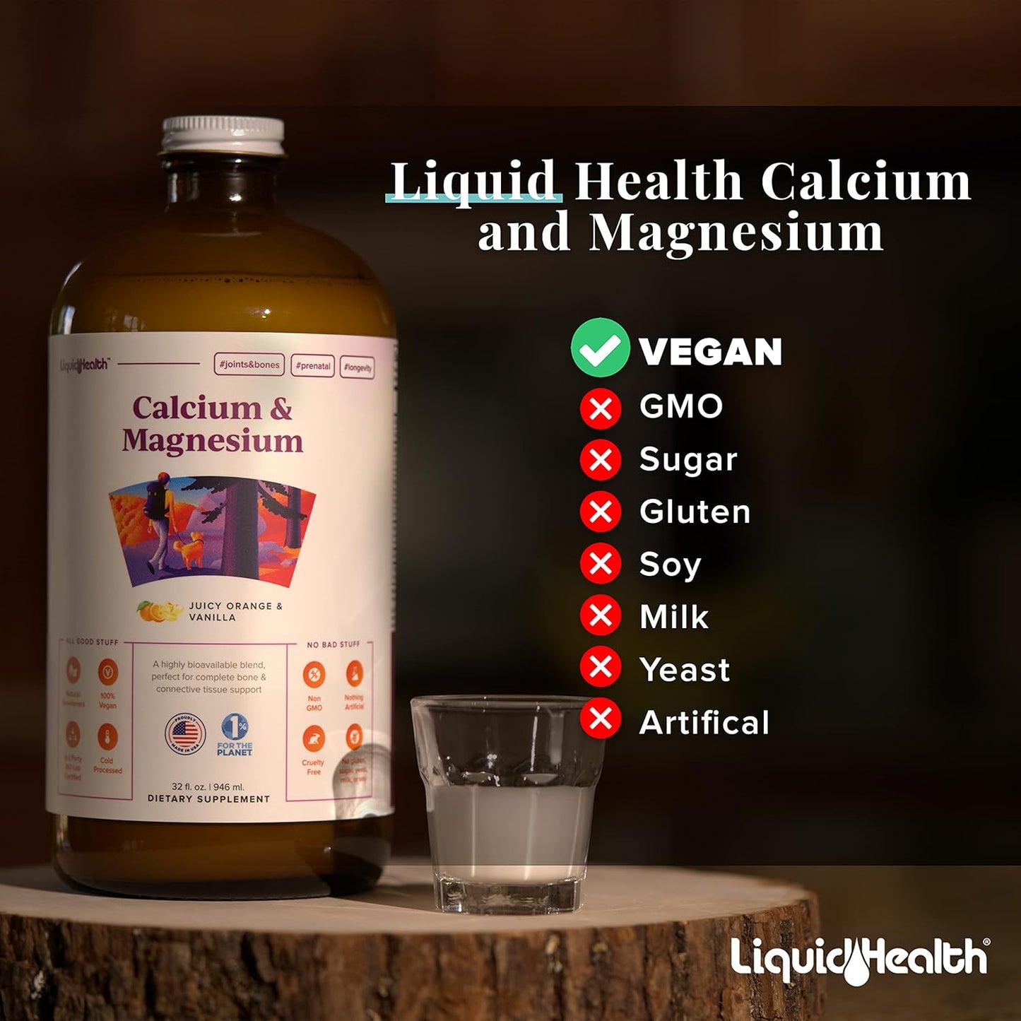 Children's Complete Multivitamin Bundle with Calcium, Magnesium, and Joint Support by LIQUIDHEALTH