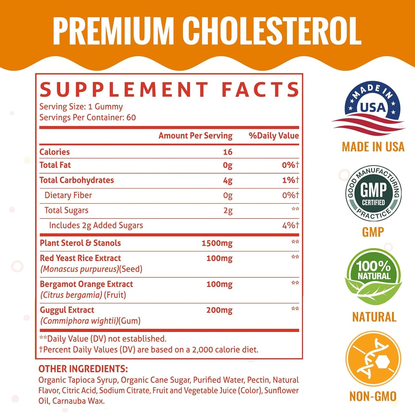ChiQwench Cholesterol Support Gummies - 1500 Mg Plant Sterols & Stanols - Mixed Berry Flavor - 60 Count