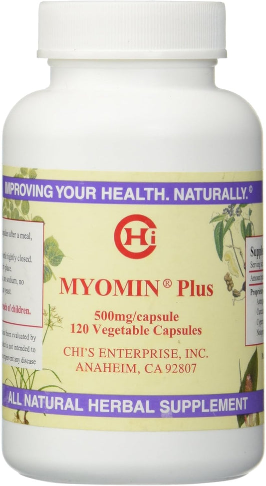Chi's Enterprise Myomin Plus Capsules - 500mg, 120 Count - Herbal Supplement for Hormonal Balance