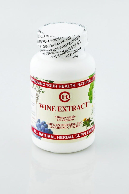 Chi's Enterprise Wine Extract Capsules - Natural Antioxidant Supplement (120 Count)