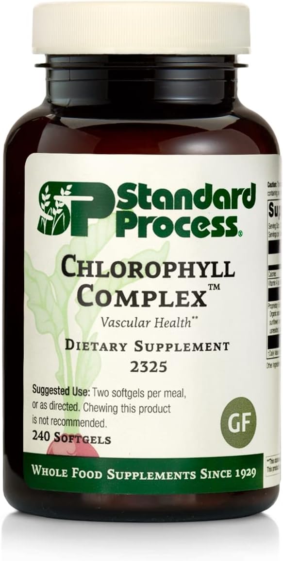 Chlorophyll Complex Softgels for Immune, Antioxidant, Skin & Hair Health - Vitamin A, Sunflower Lecithin, Buckwheat, Spanish Moss - 240 Count