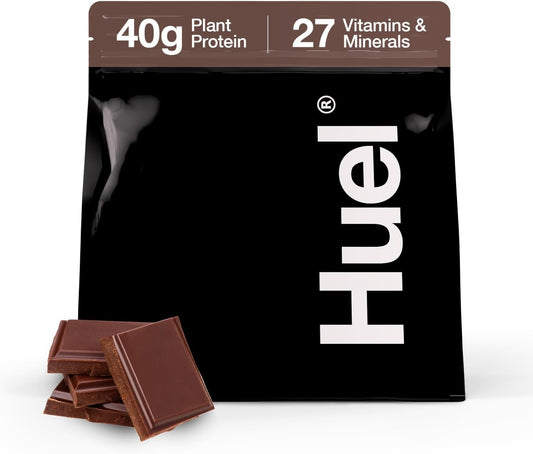 Chocolate 40g Vegan Protein Powder | Huel Black Edition | Complete Meal Replacement | 27 Vitamins & Minerals | Gluten-Free | 17 Servings