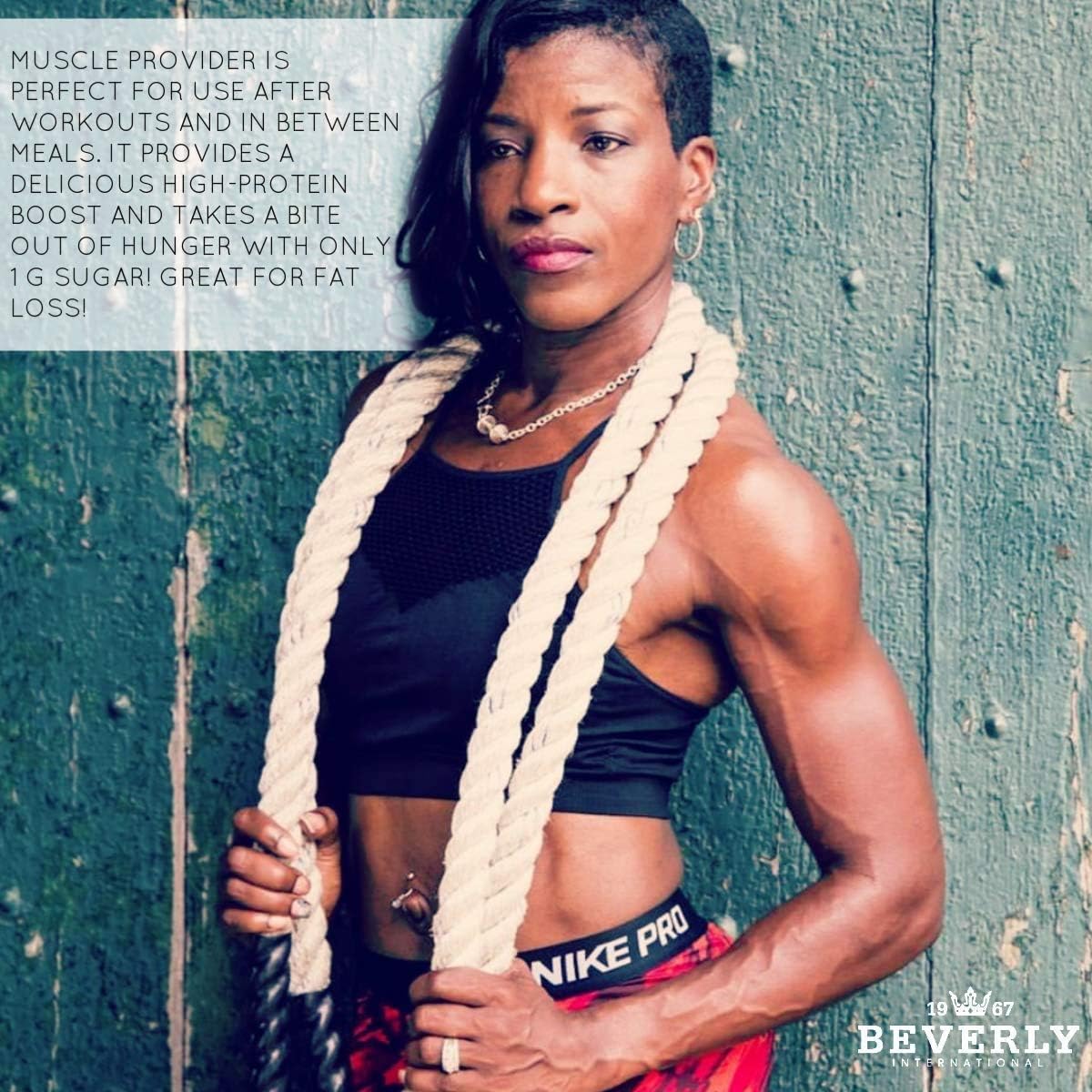 Chocolate Beverly International Muscle Provider - 30 Servings - Whey Protein Powder for Fast Recovery and Lean Muscle - Muscle-Filling, Stomach-Friendly, Ice Cream Flavored