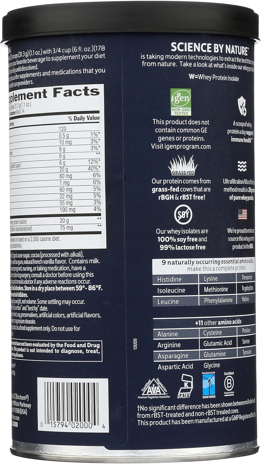 Chocolate Biochem Whey Protein Powder - 20g Protein for Muscle Support & Intense Workouts - 15.4 oz