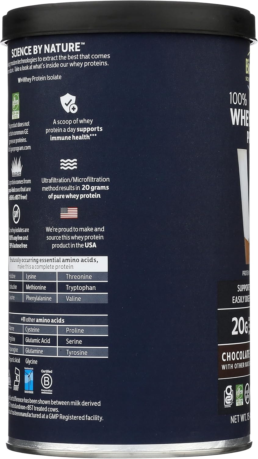 Chocolate Biochem Whey Protein Powder - 20g Protein for Muscle Support & Intense Workouts - 15.4 oz