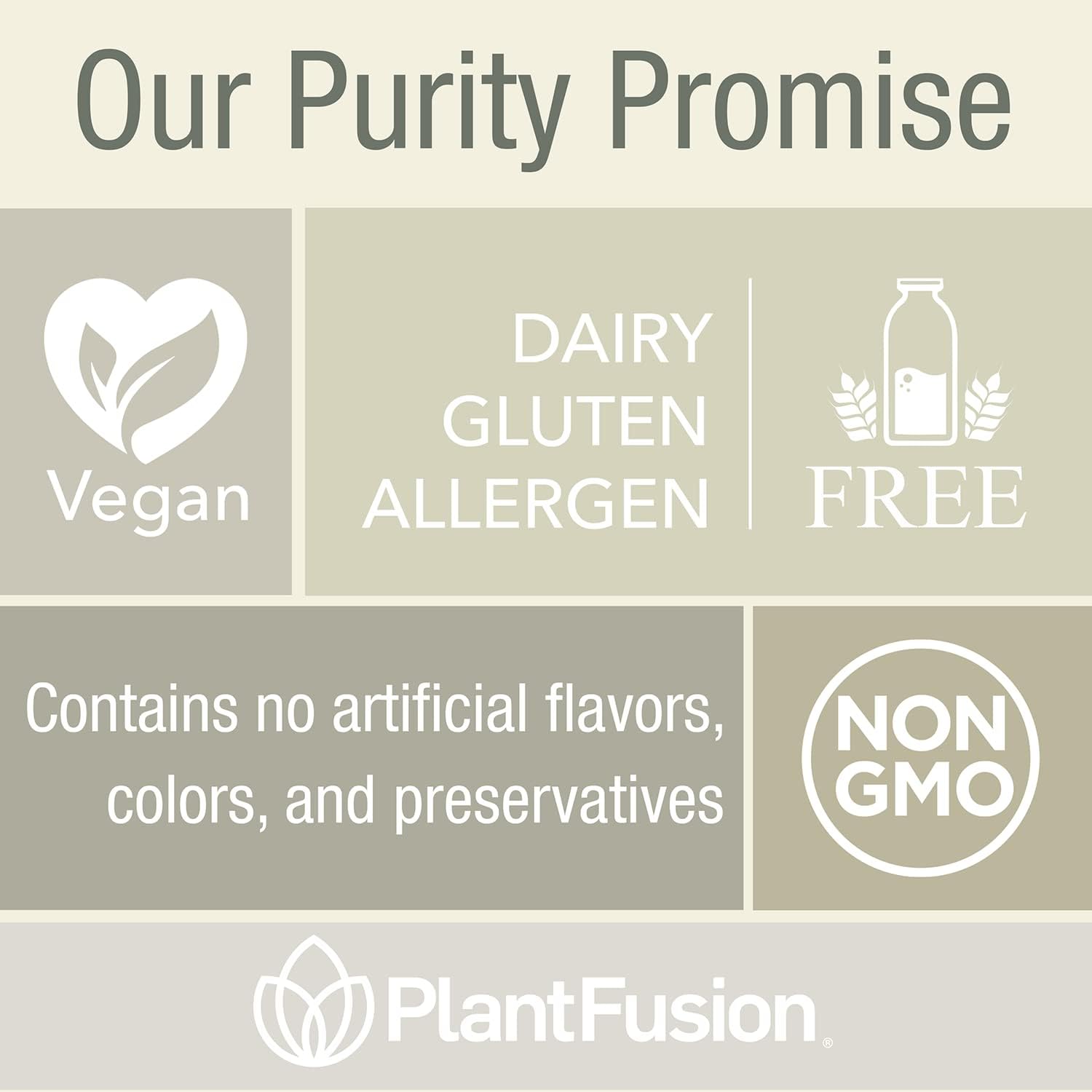 Chocolate Brownie PlantFusion Complete Lean Protein Powder with Prebiotic Fiber & Superfoods - Vegan, Gluten Free, Soy Free - 1 lb
