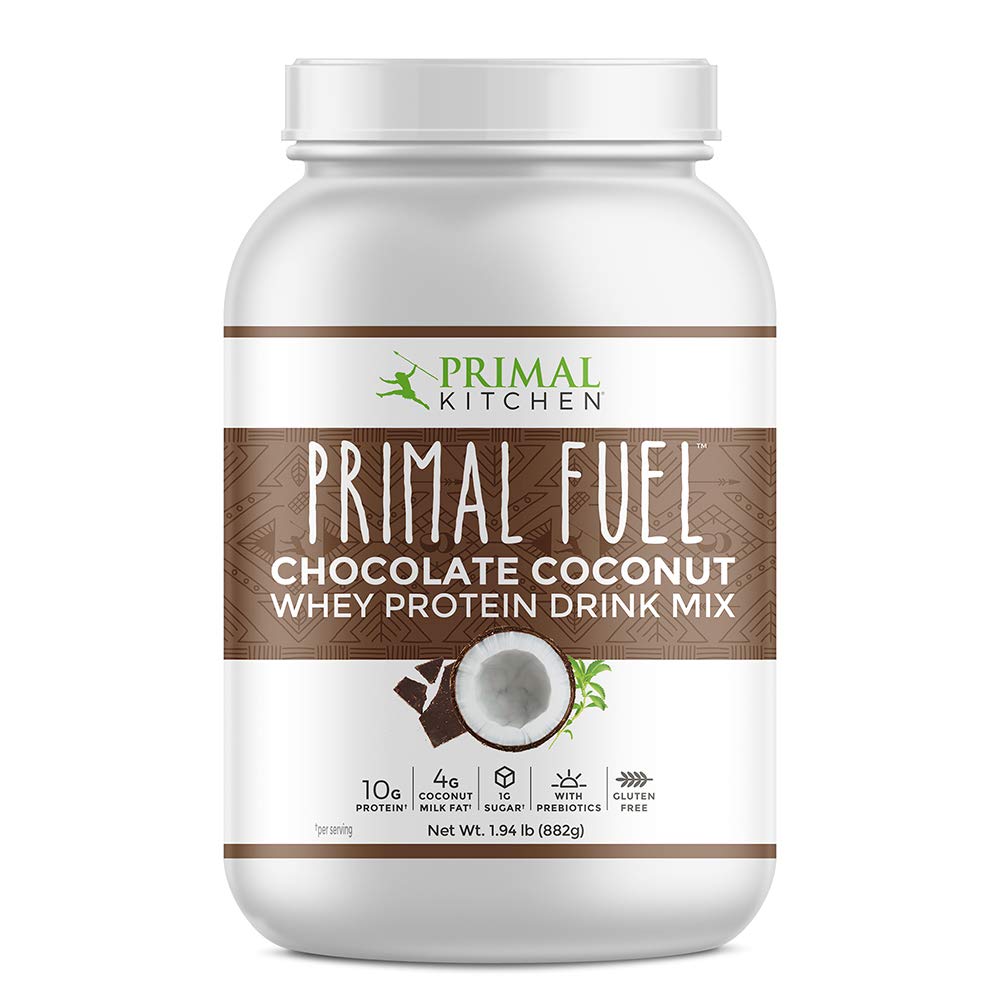 Chocolate Coconut Whey Protein Powder by Primal Kitchen - Gluten and Soy Free - 1.94 lbs