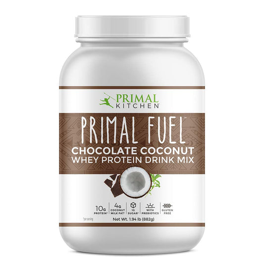 Chocolate Coconut Whey Protein Powder by Primal Kitchen - Gluten and Soy Free - 1.94 lbs