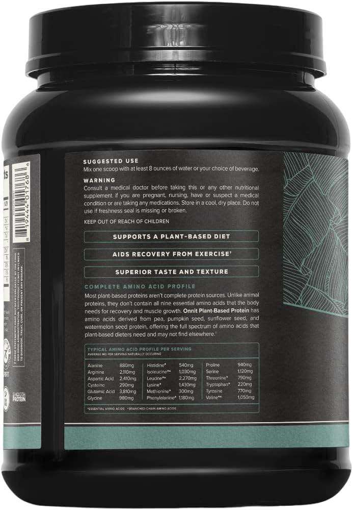 Chocolate Flavored Plant-Based Protein Powder - 20 Servings Tub by ONNIT