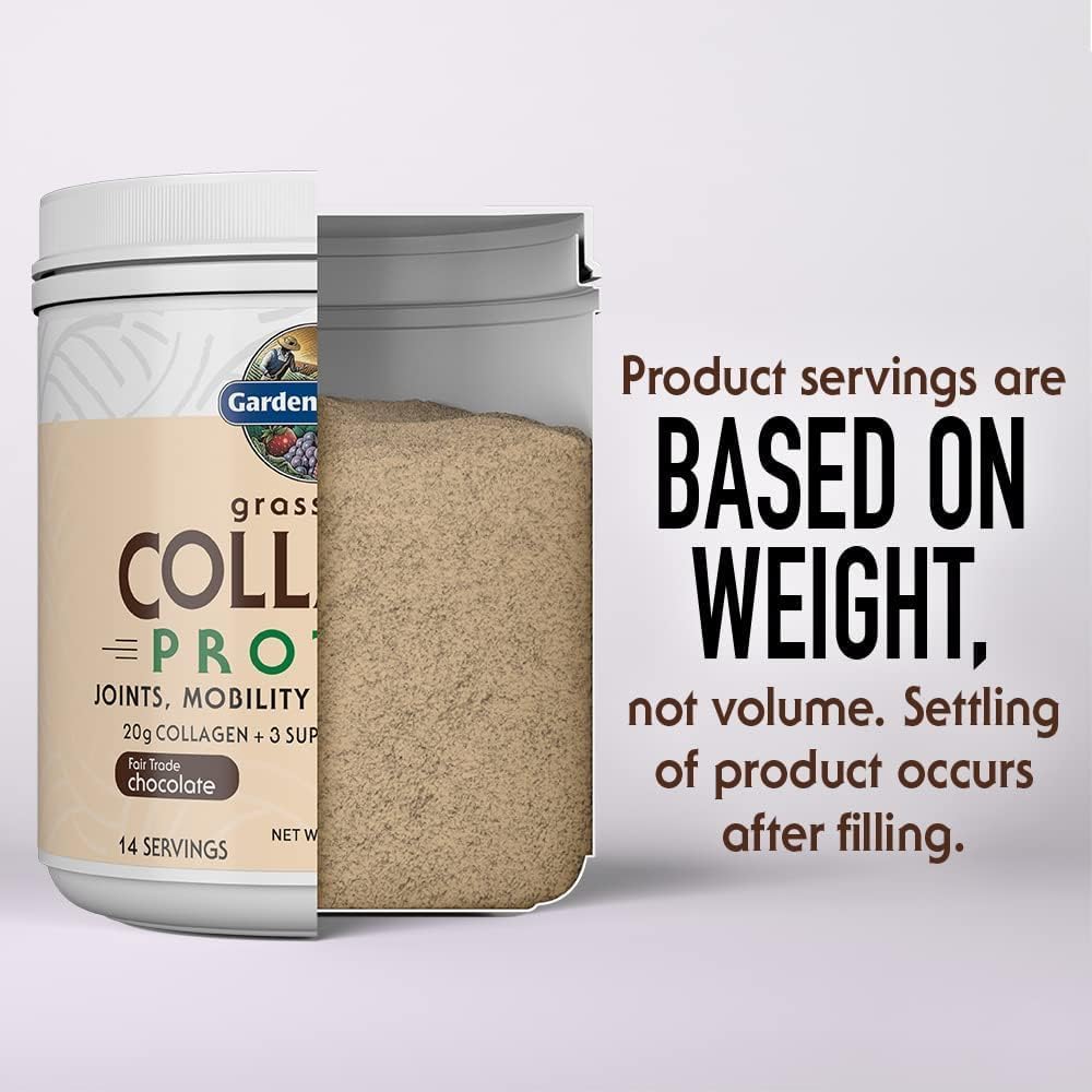 Chocolate Grass-Fed Collagen Protein Powder with Super Seeds and MCTs - 14 Servings for Joints, Mobility, and Muscle Repair - Keto Supplements by Garden of Life