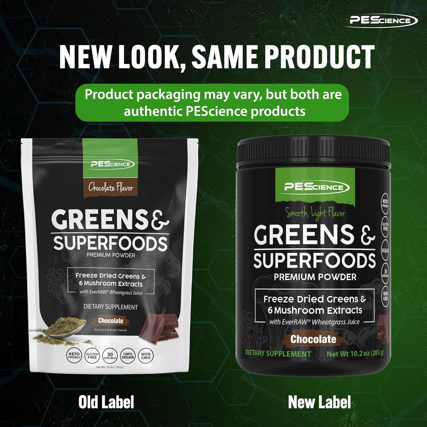 Chocolate Greens Superfood Powder with Turkey Tail Mushroom & Fruit Extracts - 30 Servings