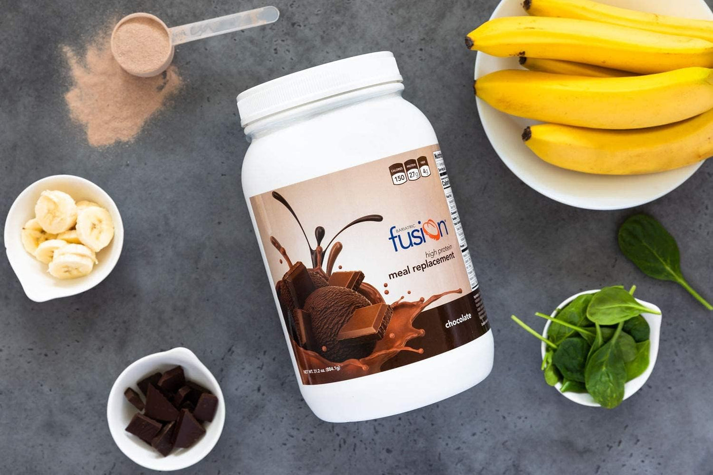 Chocolate High Protein Meal Replacement Shake - 27g Whey Isolate Powder - Lactose Free - Gluten & Sugar Free - 21 Servings