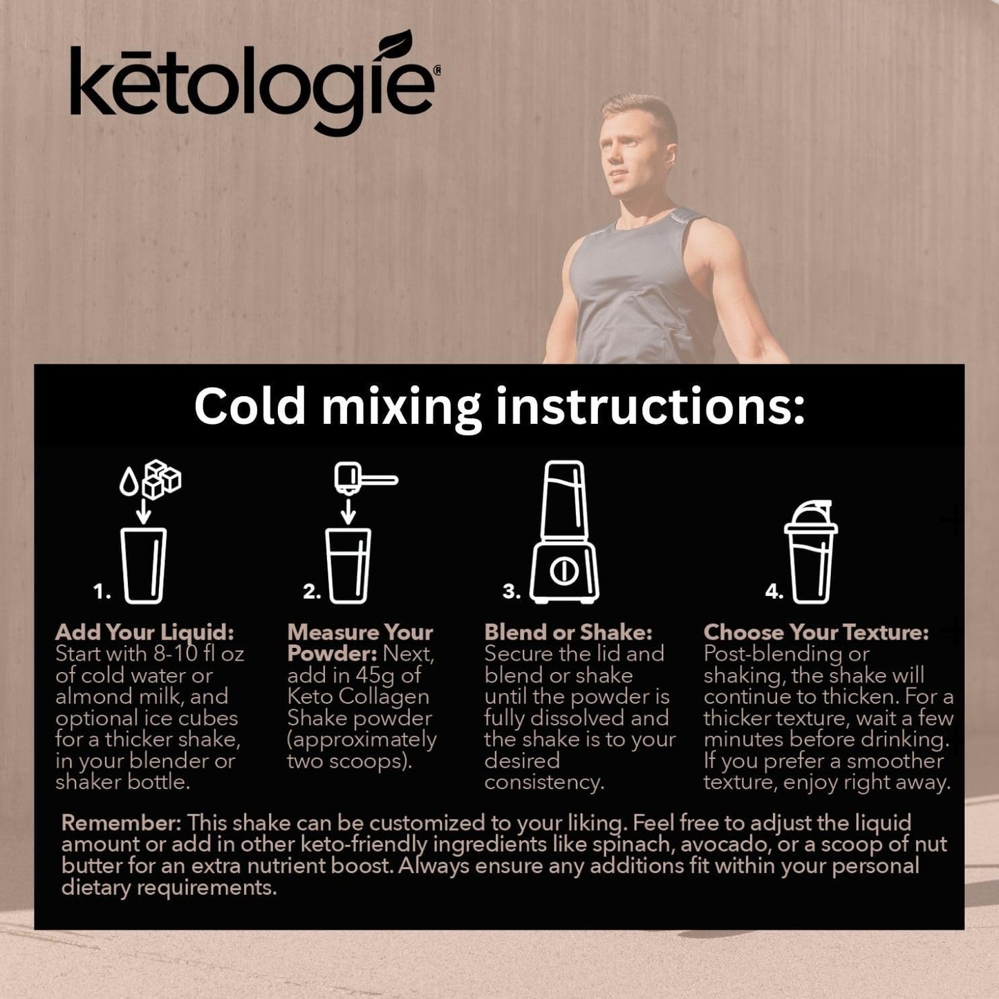 Chocolate Keto Collagen Shake with Coconut Oil, Prebiotics, Grass-Fed Collagen Peptides - Low Carb & Gluten Free 1.78lbs