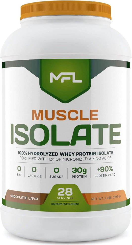 Chocolate Lava MFL 100% Isolate Protein Powder - High Protein, Keto-Friendly, Low Carb - 30g Protein, 12g Amino Acids - 2 lbs