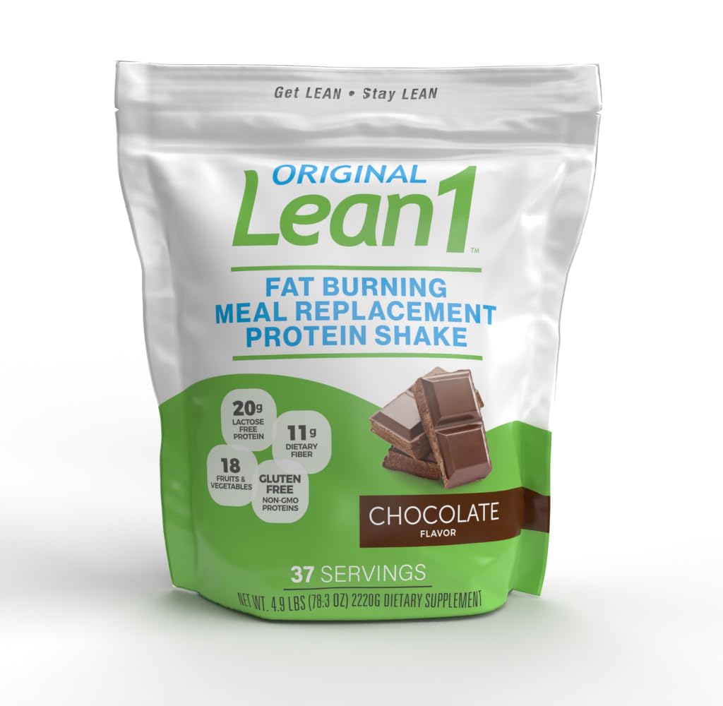 Chocolate Lean1 5lb - Meal Replacement Powder with Fat Burning Benefits (37 Servings)