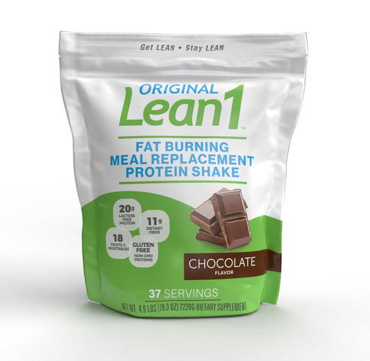 Chocolate Lean1 5lb - Meal Replacement Powder with Fat Burning Benefits (37 Servings)