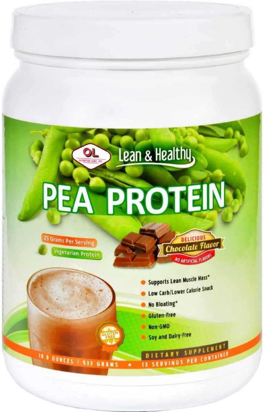 Chocolate Pea Protein Shake by Olympian Labs - Small 18.8 Ounce Size