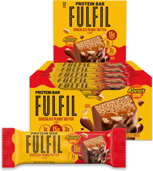 Chocolate Peanut Butter FULFIL Protein Snack Bars - 15g Protein, 12 Count