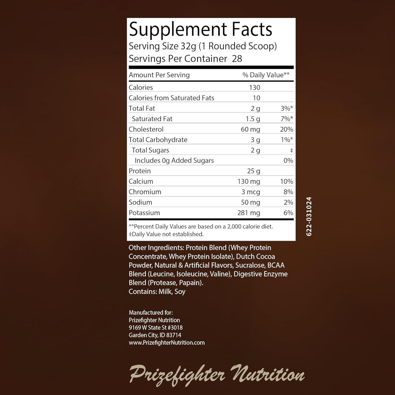 Chocolate Peanut Butter Whey Protein Powder with Digestive Enzymes for Muscle Building - 25g Protein per Serving - Made in USA