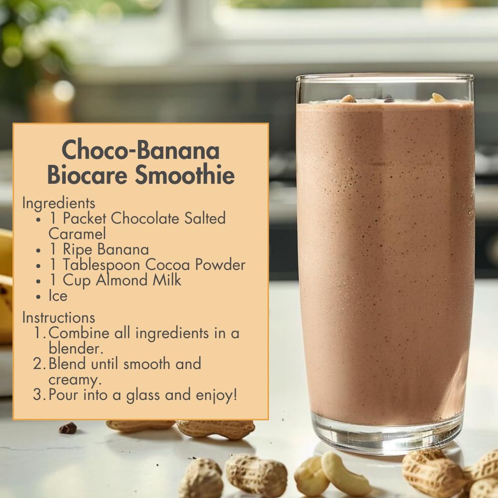 Chocolate Salted Caramel GLP-1 Nutritional Beverage Powder Drink - 20g Protein, 26 Vitamins/Minerals, Eases Nausea, Bloating, Constipation (14 Count)