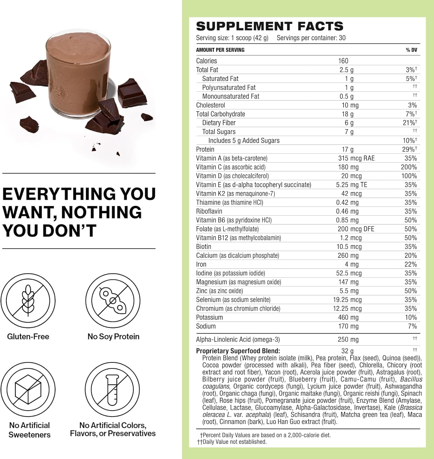 Chocolate Shakeology Whey Protein Powder Blend - Supports Weight Loss, Lean Muscle, Gut Health - Gluten-Free Superfood Shake with Vitamins & Minerals, 30 Servings