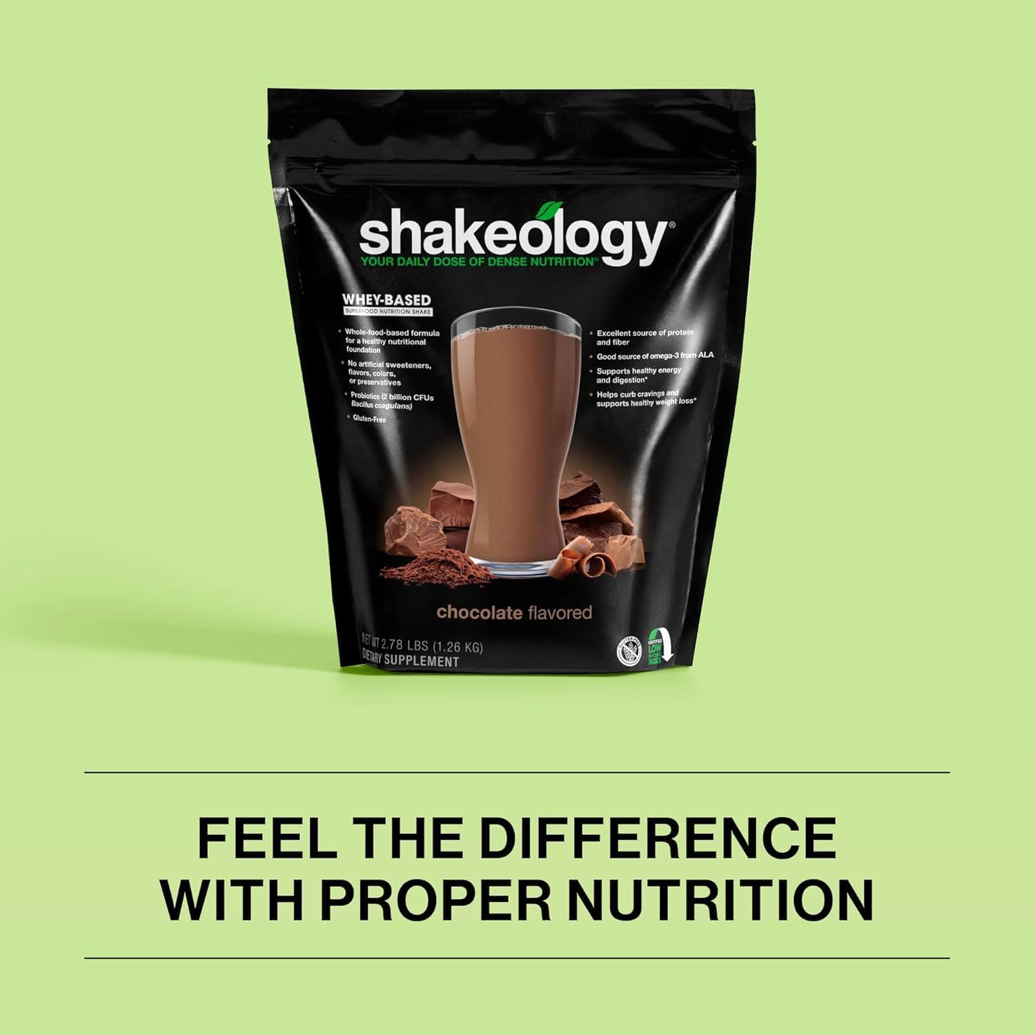 Chocolate Shakeology Whey Protein Powder Blend - Supports Weight Loss, Lean Muscle, Gut Health - Gluten-Free Superfood Shake with Vitamins & Minerals, 30 Servings