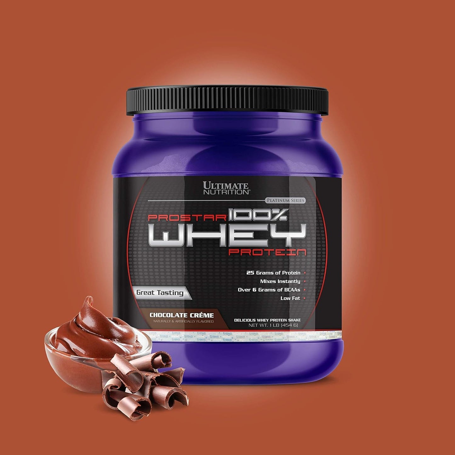 Chocolate Ultimate Nutrition Prostar Whey Isolate Protein Powder - High Protein Shake for Muscle Gain & Recovery - Low Carb, Low-Fat, Keto Friendly - 1lb Tub