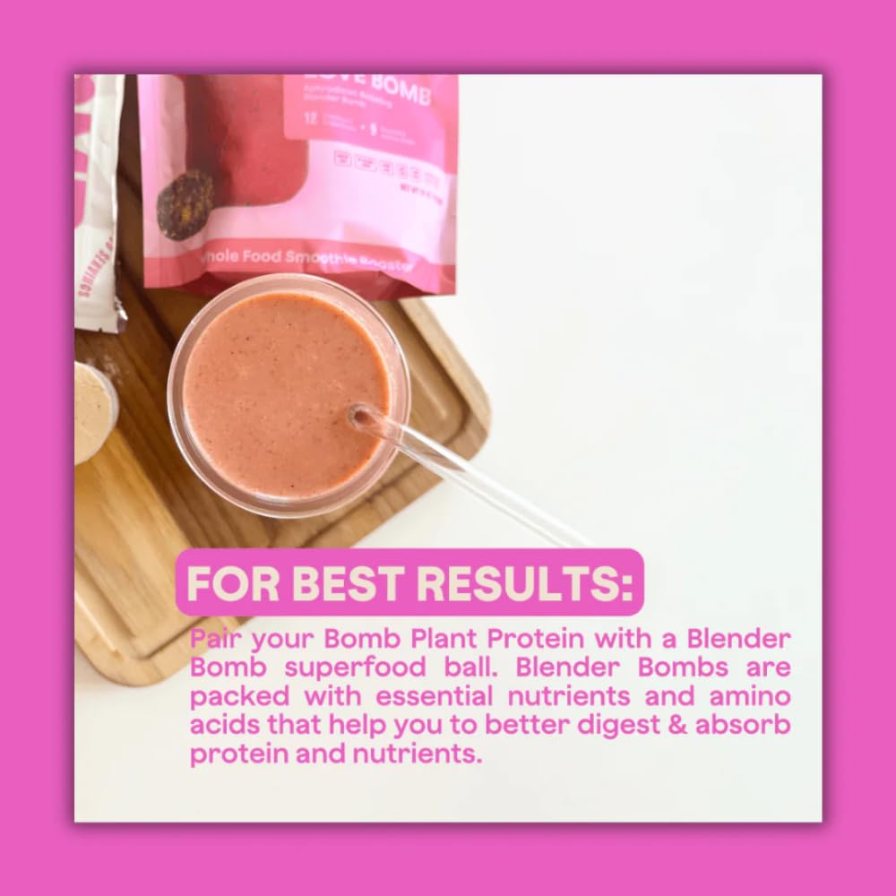 Chocolate & Vanilla Plant Protein Powder with 21g Protein, Amino Acids, Zero Sugar - Blender Bombs Bomb Co. - 60 Servings