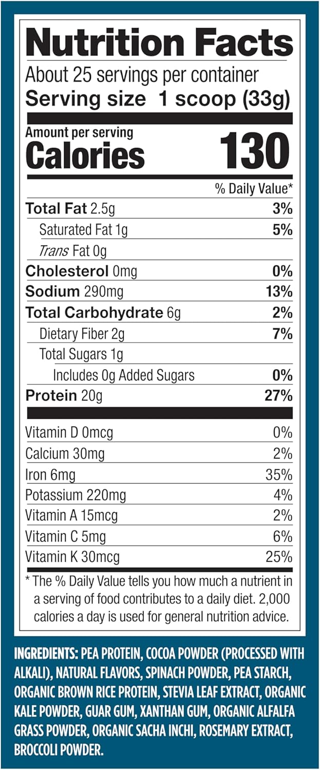 Chocolate & Vanilla Vega Protein & Greens Bundle - 25 Servings Each, Plant Based Powder for Keto, Gluten-Free, Vegan, Non-GMO, Dairy-Free, Soy-Free, Lactose-Free
