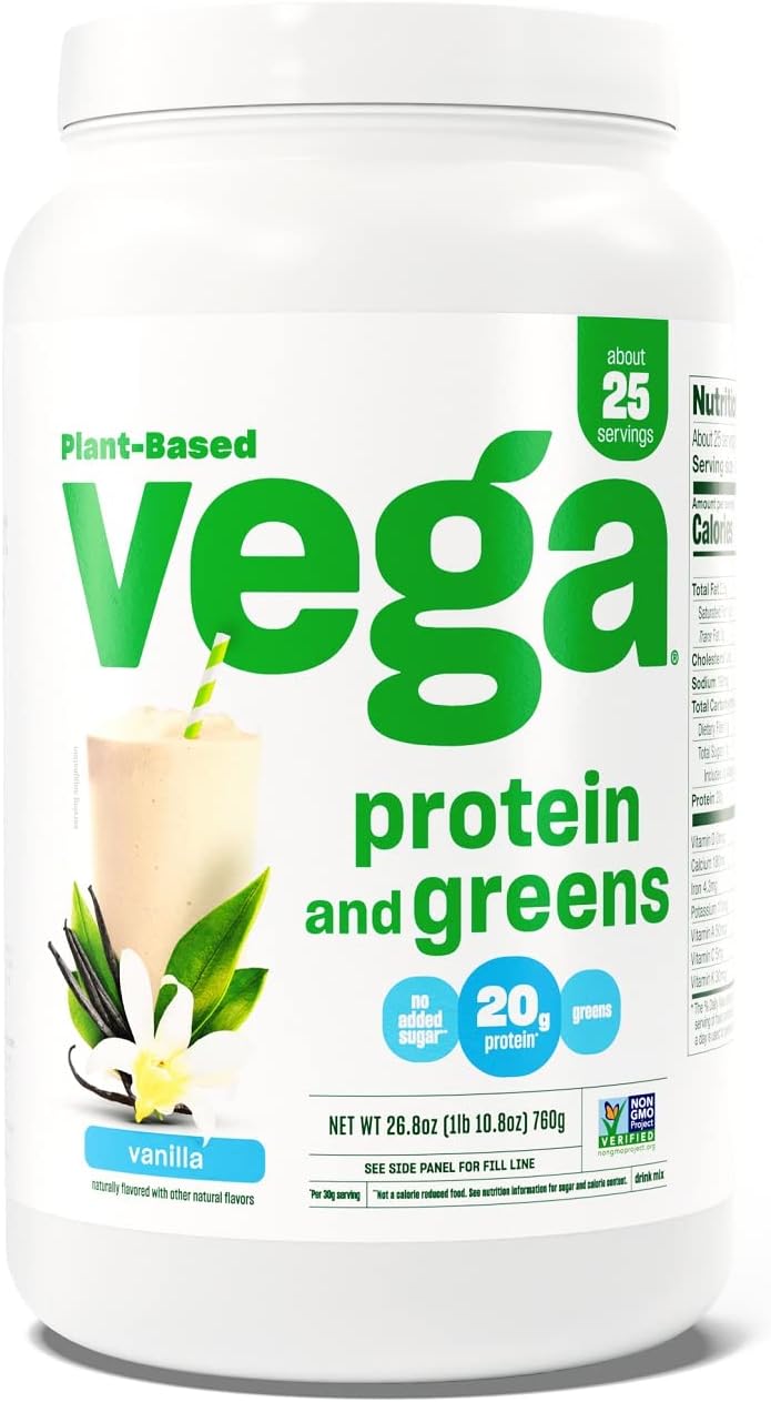 Chocolate & Vanilla Vegan Protein Powder Bundle - 45 Servings, 30g Protein, Plant-Based & Greens Formula