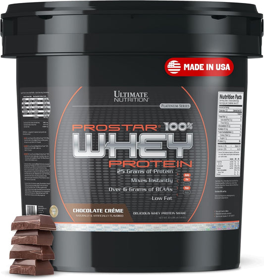 Chocolate Whey Protein Isolate Powder - Ultimate Nutrition Prostar - Low Carb, High Protein Shake for Muscle Gain & Recovery - Keto-Friendly - 10 lbs