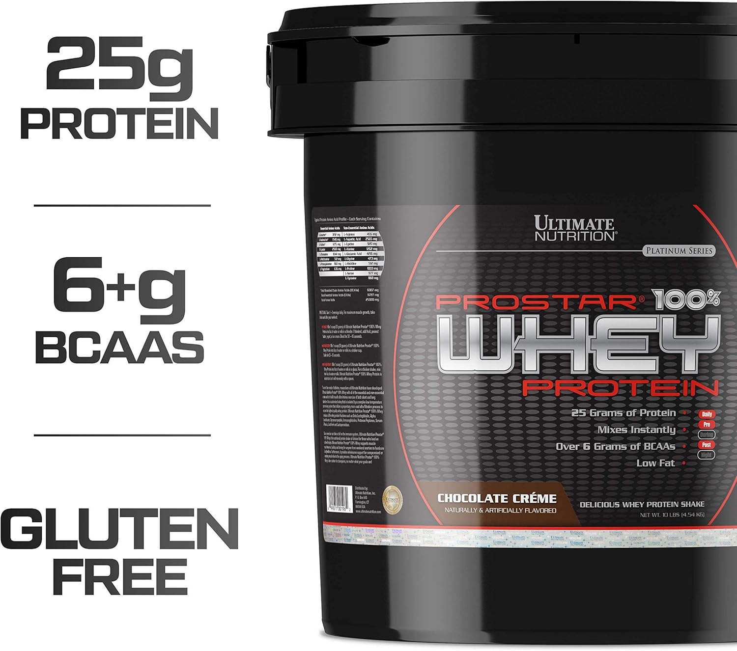 Chocolate Whey Protein Isolate Powder - Ultimate Nutrition Prostar - Low Carb, High Protein Shake for Muscle Gain & Recovery - Keto-Friendly - 10 lbs