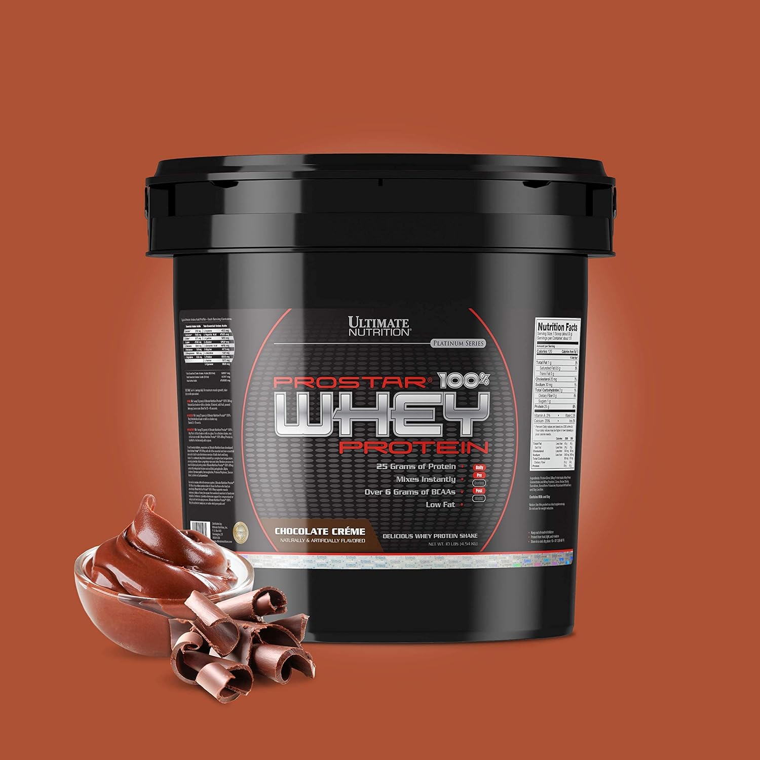 Chocolate Whey Protein Isolate Powder - Ultimate Nutrition Prostar - Low Carb, High Protein Shake for Muscle Gain & Recovery - Keto-Friendly - 10 lbs