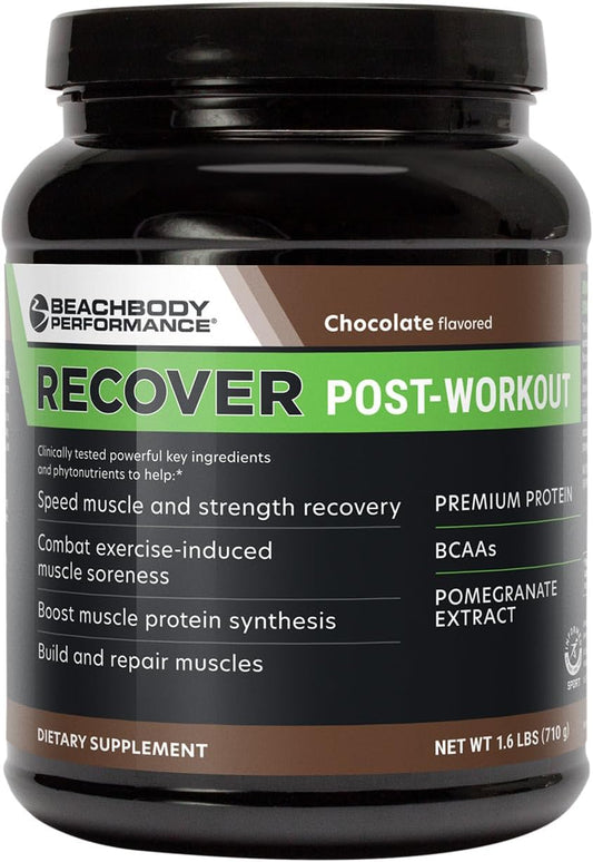 Chocolate Whey Protein Powder Blend for Muscle Recovery - 20g Protein, BCAAs, Pomegranate Extract - Fast Recovery - 20 Servings