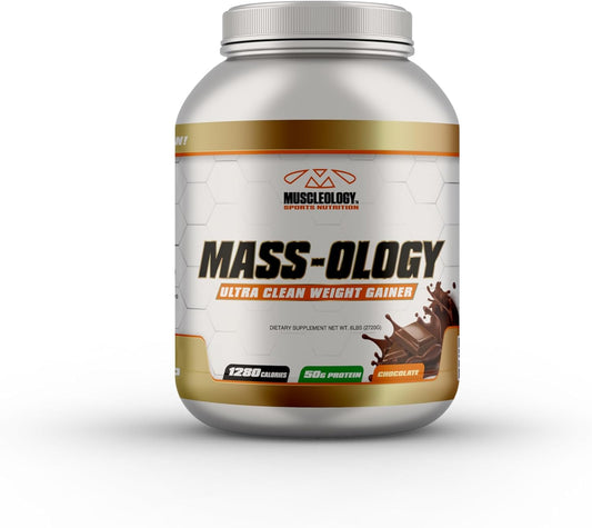 Chocolate Whey Protein Powder Weight Gainer for Muscle Building - 6 lbs for Men & Women by MUSCLEOLOGY