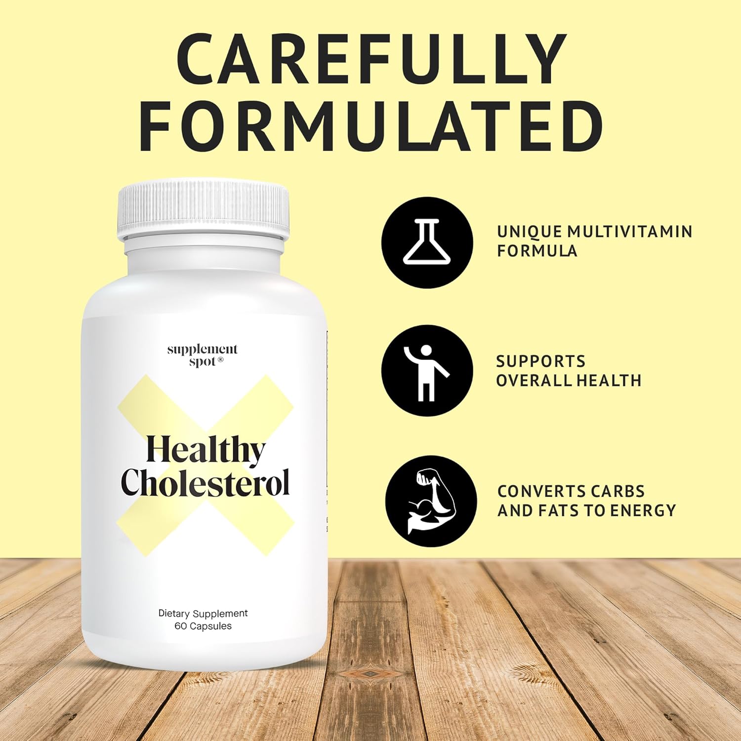 Choless Control Supplement with Vitamin B3, Beta Sitosterol, Niacin, & Cayenne Pepper - 60 Capsules